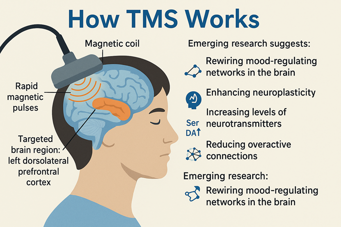How TMS helps depression infographic